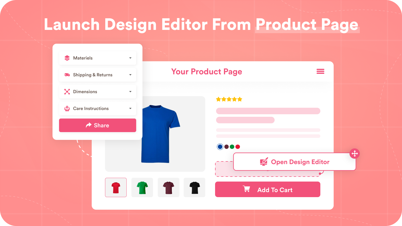 Launch Design Editor From Product Page